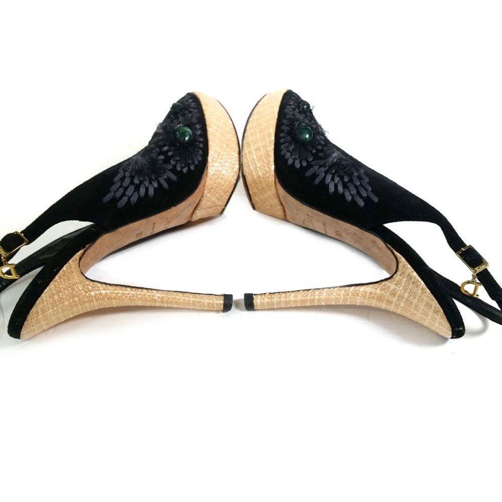 Dior Black and Tan Heels - Picture 8 of 9